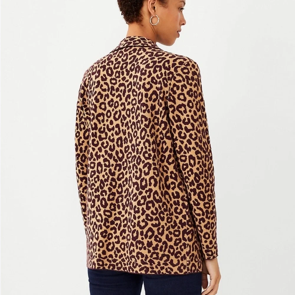 NWT Ann Taylor Leopard Print Women's Jacket Cardigan - Picture 2 of 8